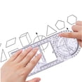 thumbnail image 1 of Outil de Dessin Géométrique de Règle Géométrique Multifonctionnelle Outil de Dessin Géométrique pour l'École Secondaire Géométrique de Règle de Mesure d'Architecte d'Étudiant, 1 of 6