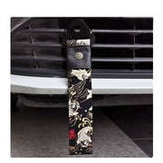 iFJF Universal Tow Strap Towing Rope High Strength For JDM Racing Car With Red Cat Pattern Fit Front Bar Car