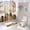 A15, variant on Waterfall Shower Curtain Sets, Natural Scenery White Wooden Window Waterproof Shower Curtain for Bathroom with Non Slip Rugs, Toilet Cover and Bath Mat, 12 Plastic Hooks (Window Waterfall)