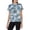 Aerial Snowy Forest, variant on Women's All-Over Print Tee Shirts Short Sleeve Casual Vintage Floral Graphic Crewneck Summer Tops