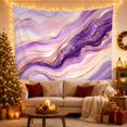 thumbnail image 3 of Purple Agate Waves Across Cream Marble, Dramatic Abstract for Decor Enthusiasts, Mineral Art, Housewarming Gift, Tapestry Wall Hanging for Bedroom and Living Room, 3 of 7