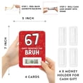 thumbnail image 2 of Koyal Wholesale 4pk 6-7 Valentine Money Holders, Red Hearts Funny Six Seven Bruh, 5x7, 2 of 3