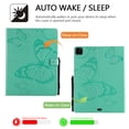 thumbnail image 4 of TECH CIRCLE for iPad Pro 11 Inch 4th/3rd/2nd/1st Generation Case,iPad Air 11-inch/5th/4th Generation Case,Embossed Butterfly Auto Sleep/Wake PU Leather Smart Stand Girls Cute Folio Pocket Cover,Green, 4 of 6