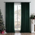 thumbnail image 1 of Cortinas Drapenova Velvet Pinch plisadas, 203 x 102 cm, color verde, 1 of 9