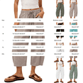 thumbnail image 5 of Women's Pants Elastic Waist Loose Banana Shaped Cropped Summer Pants for Women White L, 5 of 7