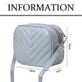 thumbnail image 5 of Bolso bandolera pequeño para mujer, bolso de mano cuadrado con forma de cámara, bolso de hombro ligero con cremallera superior, 5 of 5
