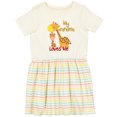thumbnail image 3 of Inktastic My Grandma Loves Me Giraffe Girls Toddler Dress, 3 of 5