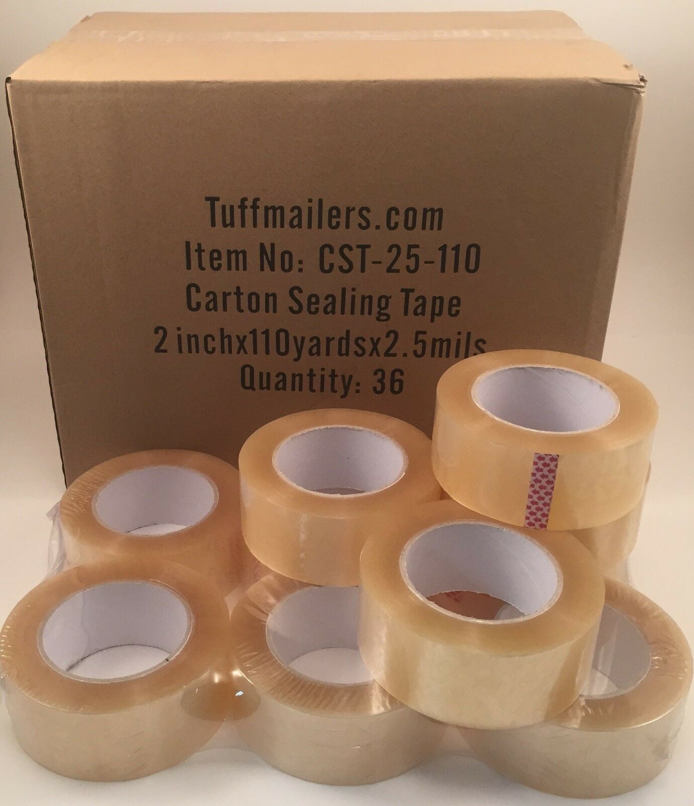 1 Roll Clear Shipping Packing Carton Sealing Tape 2 Mill 2" x 110 Yards Box Seal 