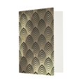 Art Deco Black Champaigne Gold Scales Seashells Birthday Cards Blank