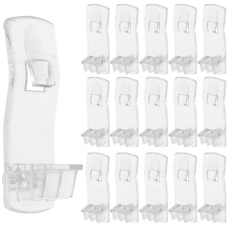 HOMEMAXS  25 Pcs Long Board Support Partition Adjustable Shelf Shelving Transparent