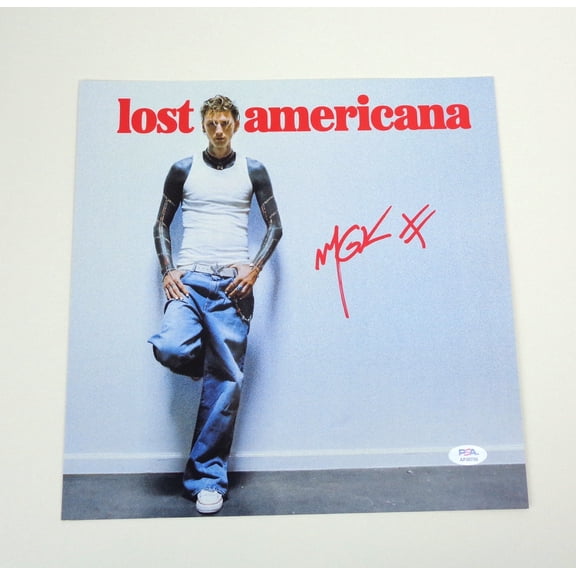 Machine Gun Kelly MGK Signed Autograph Lost Americana Record Poster PSA/DNA COA