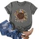 thumbnail image 5 of Pntutb Mujeres Casual Carta Impresión Mangas Cortas O-Cuello Camiseta Suelta Blusa tops Pntutb Pntutb-3393, 5 of 6