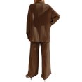 thumbnail image 3 of ZZwxWA Womens 2 Piece Pajamas Sleepwear Soft Button Down Shirt Loungewear Long Sleeve Pjs Set, 3 of 6