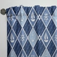 thumbnail image 3 of Designart 'Sailboat and Anchor On Blue Waves' Coastal Curtain Panel, 3 of 5
