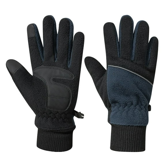 OJJCXA Womens Mens Gloves for Women Men Fleece Lined Full Finger Touchscreen Riding Cold Resistant Winter Warm Gloves