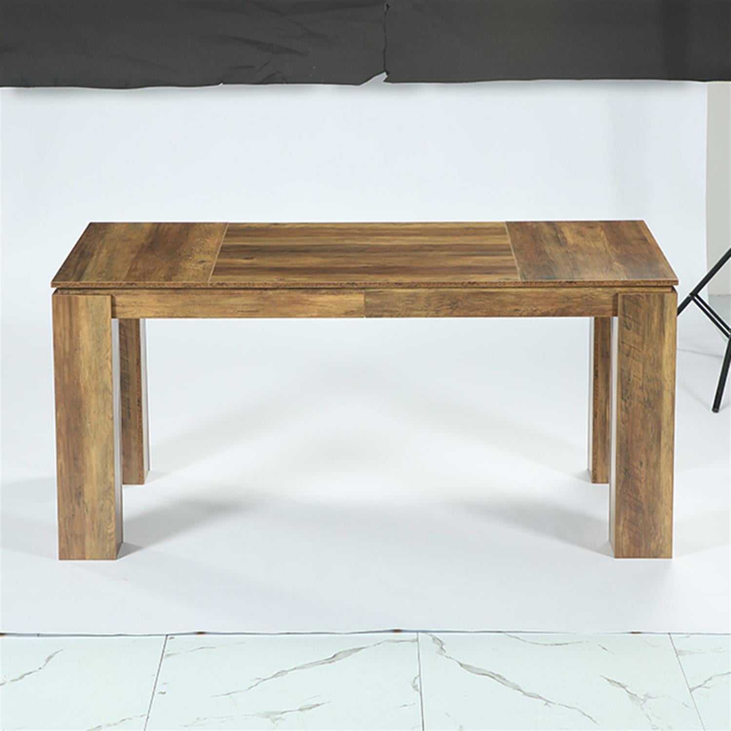 Demi Bonn 63" Dining Table, Farmhouse Kitchen Dinner Table for 4-6 People, Large Rectangular Dinner Table for Dining Room, Home Office, Living Room Furniture, Brown