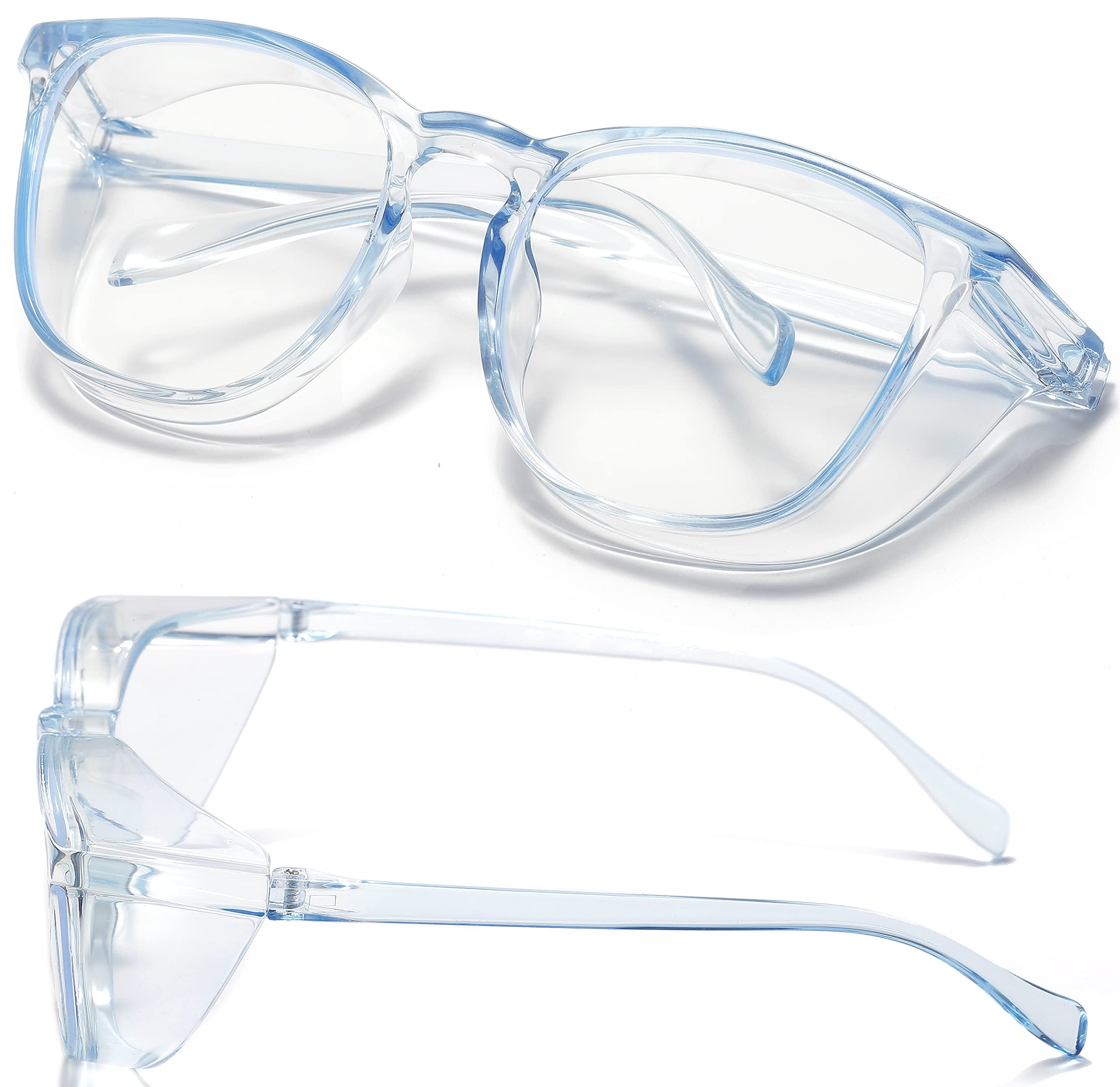 Nurses Protective Eyewear Goggles Glasses Anti Splash Anti Fog Wrap BLUE 