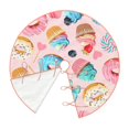thumbnail image 3 of Salouo Cupcakes and Donuts Christmas Tree Skirt 36" Farmhouse Christmas Decorations Snowman Xmas Tree Skirt Tree Mat for Holiday Party Decor, 3 of 8