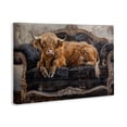 thumbnail image 2 of Stupell Industries Art Deco Cozy Couch Highland Cow Canvas Art, 24 x 16, by Tina LeCour, 2 of 8