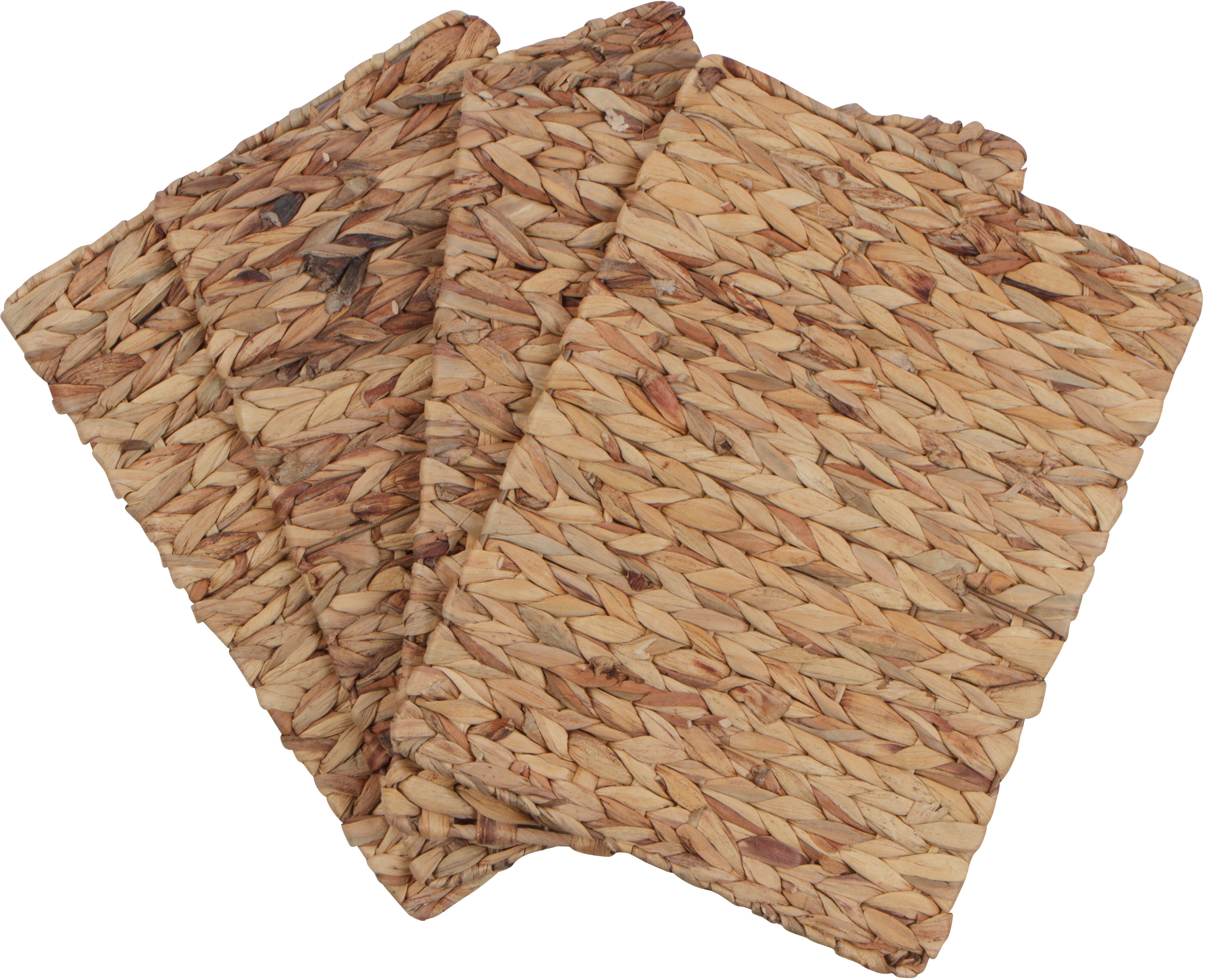 16"x 12" Rectangular Woven Indoor or Outdoor Placemats of Natural Water