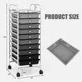 thumbnail image 3 of Costway Art & Craft Storage Carts with 10 Removable Drawers Mental Frame & 4 Wheels Gradient Black, 3 of 6