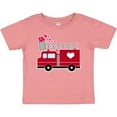 thumbnail image 3 of Inktastic Valentine's Day Red Firetruck with Pink Hearts Boys or Girls Baby T-Shirt, 3 of 5