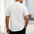 thumbnail image 5 of Daiosportswear Men'S Eyelets Summer Lapel Shirts - Loose Button Down Short Sleeve Hawaiian Beach Shirts White XL(XL), 5 of 8