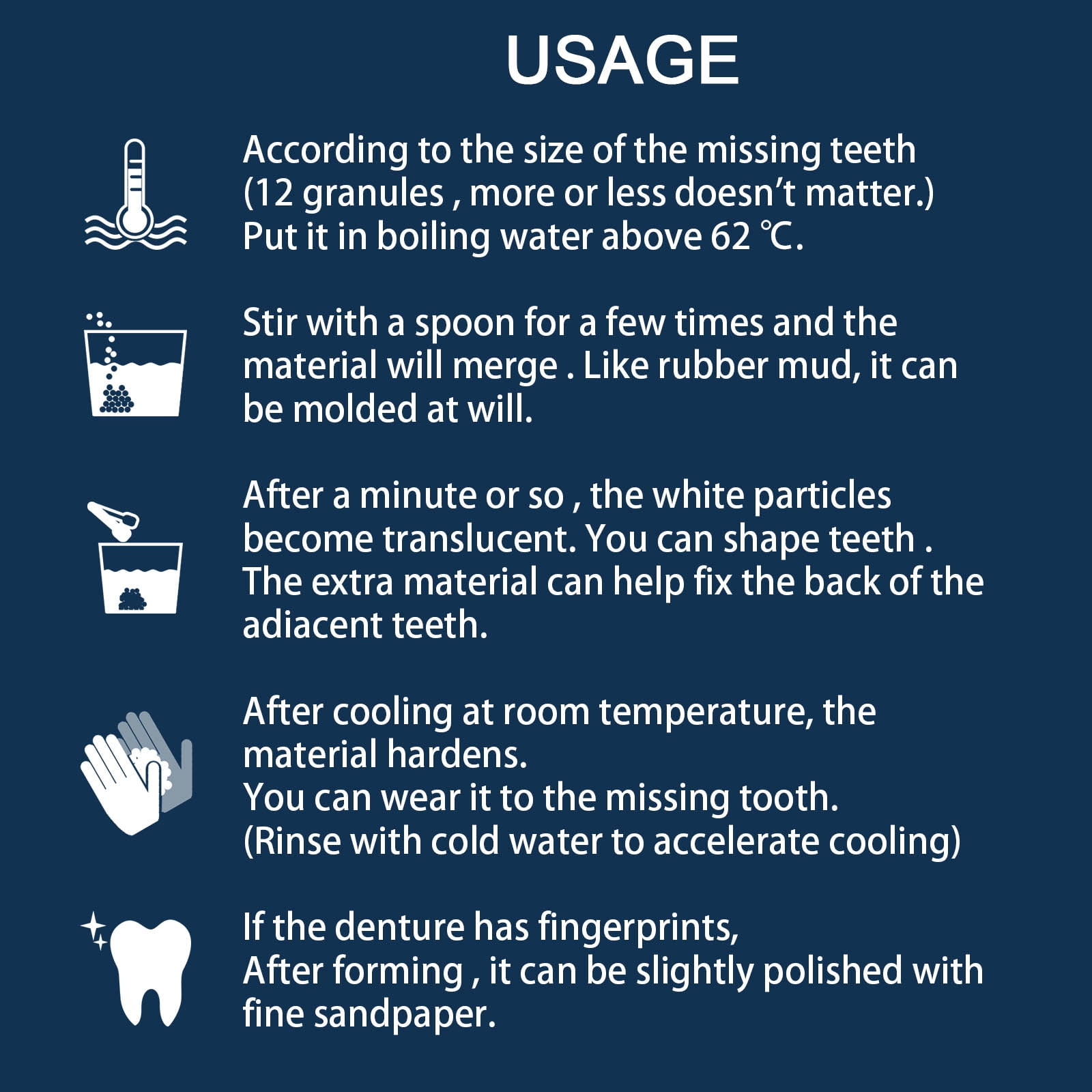 Alvantor Temporary Teeth Replacement Kit, DIY Halloween Vampire Teeth Decorative Cosplay Set