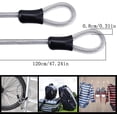 thumbnail image 2 of Cable de seguridad Cable de acero trenzado Cable flexible Candado de cable para bicicleta Candado de cable de acero antirrobo Cadena de seguridad para bicicleta Cable de doble nudo para scooter B, 2 of 5