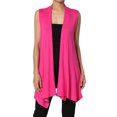 thumbnail image 1 of TheMogan Women's Long Vests Sleeveless Draped Lightweight Open Front Cardigan, 1 of 7