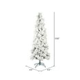 thumbnail image 2 of Vickerman 9' x 44" Unlit Flocked Atka Pine Pencil Artificial Christmas tree, 2 of 2
