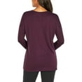thumbnail image 2 of Banana Republic Women's Soft Knit Long Sleeve High-Low Hem Sweater Top (Purple, M), 2 of 4