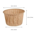thumbnail image 2 of WHAMVOX Khaki Paper Cake Cups for Baking Desserts Oilproof Nonstick Muffin Cups for Parties and Celebrations 2.5 Inches, 2 of 8
