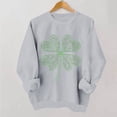 thumbnail image 2 of St Patricks Day Sweatshirt for Women Green Shamrock Printed Shirts Casual Long Sleeve Crew Neck Pullover Tops (XS, Gray), 2 of 6