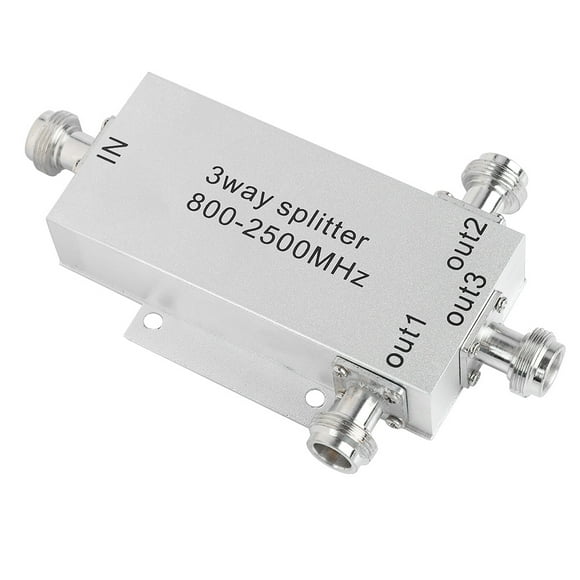 Divisor de potencia para teléfono móvil, repetidor de señal, amplificador, conector tipo N de 3 vías, 800-2500 MHz