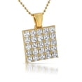 thumbnail image 2 of .925 Silver Asscher Cut CZ Bling Bling Block Pendant, 2 of 2