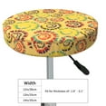 thumbnail image 7 of Picia Colourful Tie Dye 1 pattern Round Stool Covers Comfy Seat Covers Stretch Removable WashableChair Slipcover Round Bar Chair Cushion Cover-14 inch, 7 of 7