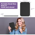 thumbnail image 2 of Travel Makeup Mirror &#*.&#Portable LED Lighted Makeup Mirror Rotation Touch Screen Vanity Mirror Color Dimmable Lighting Rechargeable Tabletop Folding Cosmetic Mirro, 2 of 6