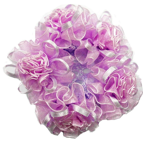 Wenchoice Girl's Purple Curly Bouquet Bun Cover One Size
