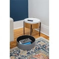 thumbnail image 4 of Tray Top End Table With 2-Storage Bin & Black Steel Legs, 4 of 8