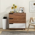 thumbnail image 4 of Costway Commode 3 Tiroirs Table de Chevet en Bois Style Ferme Organisateur de Rangement Rustique, 4 of 10