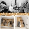 thumbnail image 5 of Qunbio TD3 Tray Dividers for Cabinets, Wooden Kitchen Cabinet Tray Divider for Pans, Lids, Cookie Sheets and Cutting Boards, 22"x15"x12", 5 of 9
