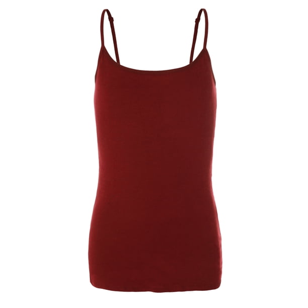 Emmalise Women's Built-in Bra Camisole - 3 Pack (Navy, Red, White), Wireless Support, Small
