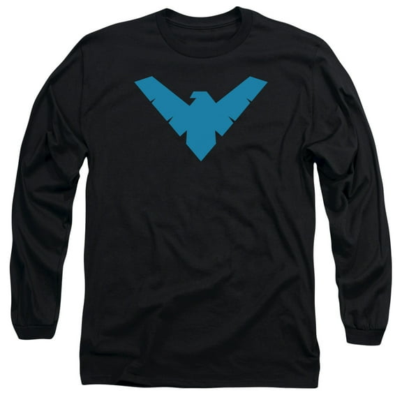 Batman Men's Nightwing Symbol Long Sleeve Small Black
