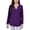 Purple, variant on NY Collection Womens Petite Long Sleeve Honeycomb Tunic Top Purple Size PL NWT