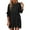 Black, variant on Siilsaa Womens Summer Tunic Dress Casual Loose Short Sleeve Crew Neck Flowy Swing Mini Shift Dresses Black,L