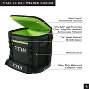 Titan by Arctic Zone 24 Can, 16 Quart Welded Soft Cooler with Waterproof Exterior, Black