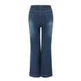 thumbnail image 6 of Alitao Jeans for Women Barrel Jeans Women Women's Spring Summer Solid Color Straight Leg Wide Leg Large Pocket Jeans Wide Leg Jeans Woman Boyfriend Jeans Blue 3XL, 6 of 9