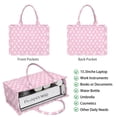 thumbnail image 2 of Large Capacity Tote Bag,Pink Cute French Bulldogs Handbag Fashion Luxury Tote Bag,15.7"x13"x 5.1" Inches,Laptop Compatible, 2 of 6
