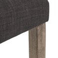 thumbnail image 6 of Weston Home Bolton Curved Tufted Back Dining Chairs, Set of 2, Dark Grey Linen, Grey Finish, 6 of 8
